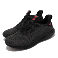 adidas 慢跑鞋 Alphabounce 1 M 運動 男鞋 愛迪達 輕量 透氣 反光 避震 路跑 健身 黑紅 GV9746