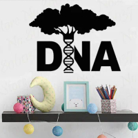 Vinyl Wall Decal DNA Tree Genetics Biology Molecule Science Stickers Unique Gift WL948
