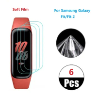 Soft Protective Hydrogel Film On Samsung Galaxy Fit 2 Smart Watc Screen Protector Not Glass For Galaxy Fit2 Watch Accessories