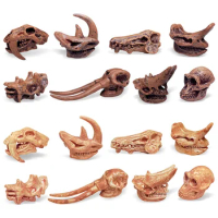 Children Toys Archeology Prehistoric Mammal Dinosaur Skull Fossil Model Set Tyrannosaurus Skull Fossil Science Educational Toys