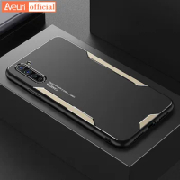 For OPPO K1 K3 K5 K7 K7X Coque Aluminum Metal Case For Realme X XT X2 Pro Matte Back Cover TPU Silicone Protection Phone Case