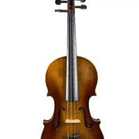Hand carved 'Beethoven' pattern quality violin flamed maple back and spruce case