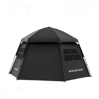 【May shop】Blackdog黑狗戶外六角形全自動速開露營帳篷(迅速收開帳)