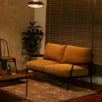 日式複古loft工業風鐵藝雙人沙髮小戶型美式公寓咖啡廳沙髮椅子
