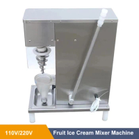 750W Stainless Steel Swirl Drill Yogurt Real Fruits Ice Cream Blender Mixer Frozen Fruit Swirl Drill Ice Cream Machine