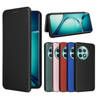 For OnePlus Ace 2 Pro Case Carbon Fiber Flip Leather Case For OnePlus Ace2 Pro Business Magnetic Wallet Card Slot Slim Cover