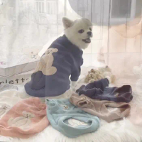 Small medium-sized dog dog cat warm method bulldog teddy bear pet supplies clothing base shirt supplies