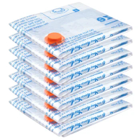 7 Jumbo Vacuum Storage Bags - Space Saver Sealer Bags for Clothes, Pillows, Comforters, Blankets, Bedding