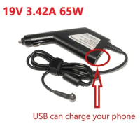 19V 3.42A 3.0*1.1mm 65W Car Charger for Acer swift SF114-32 Iconia S5 S7 W700 DC Power Adapter for Samsung NP500P4C NP520U4C
