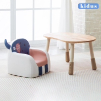 【kidus】實木80公分兒童遊戲桌椅組花生桌一桌一椅HS3080+SF005(兒童桌椅 學習桌椅 繪畫桌椅)