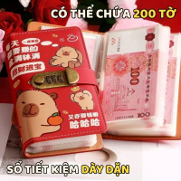 Sổ tiết kiệm đựng tiền Capybara có khóa chắc chắn – Sổ quản lý, theo dõi chi tiêu và tiết kiệm mục t