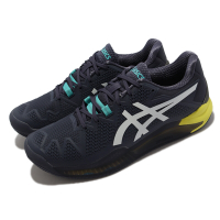 Asics 網球鞋 GEL-Resolution 8 Clay 男鞋 紅土 深藍 黃 運動鞋 亞瑟士 1041A076-500