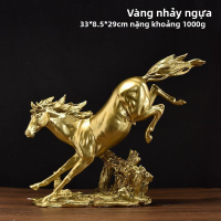 Prosperity Galloping Horse Resin Figurine - Elegant Decor for Living Rooms and Offices