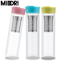 【MIDORI】雙層玻璃纖果隨行瓶(三色任選)