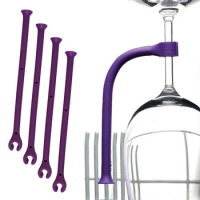 4 Pieces/set of Flexible Silicone Stemware Saver Wine Fixed Rack Dishwasher Rack Wine Glass Rack Bar Kitchen Tools