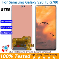 100% Super AMOLED For Samsung Galaxy S20 Fan Edition G780F G781F S20 FE 5G S20Lite LCD Display with touch screen ditigitizer