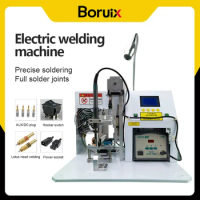 Boruix Semi-automatic Usb Data Cable Making Equipment Small Electric Soldering Machine For Connectors USB Micro Lightning Type C