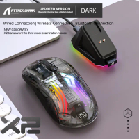 Magnetic Gaming Attack Shark X11/X6/X2/X2pro Wireless RGB Mouse Paw3395 Bluetooth Tri-Mode Connectio