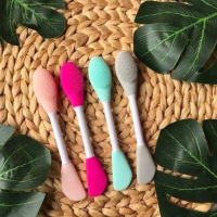 Sikat Komedo & Spatula Masker 2in1 Silikon Facial Wajah