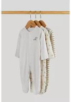 Mothercare 3 Pack Zebra Sleepsuits