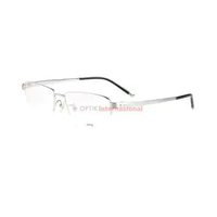 JEEP T5004 Kacamata Original Silver Frame Square Metal Wide Fit & Modern Minimalist Silver
