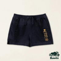 【Roots】Roots小童-#Roots50系列 經典元素有機棉休閒短褲(軍藍色)