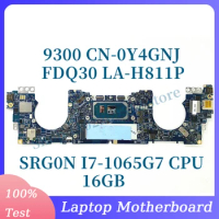 CN-0Y4GNJ 0Y4GNJ Y4GNJ With SRG0N I7-1065G7 CPU 16GB For Dell XPS 9300 Laptop Motherboard LA-H811P 100% Full Tested Working Well