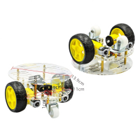 โครงรถหุ่นยนต์ 2WD DIY พร้อมโค้ดฟรี ประกอบง่าย คุณภาพดี มอเตอร์แรง สำหรับ Arduino UNO MEGA2560 51 Mi