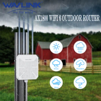 WAVLINK High Power AX1800/AX3000 WiFi6 Outdoor Mesh Router/AP/Repeater Long Range 4x8dBi High-gain A