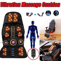 Multifunctional Car Chair Body Massage Heat Mat Seat Cover Cushion Neck Pain Lumbar Support Pad Back Massager