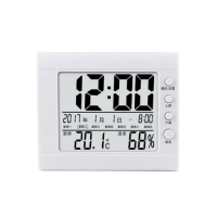 【LOTUS】多功能電子溫濕度計 日曆時鐘鬧鐘溫溼度計