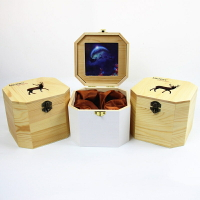 平安夜蘋果禮盒木制果盒六邊形精致正方形創意高檔盒子紙盒女生1入