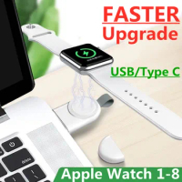 Wireless Charger Pad for Apple Watch 8 7 6 5 4 3 2 SE iWatch Portable Type c USB Fast Charging Dock Station Applewatch Chargers