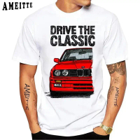 Kemeja-T Kereta Klasik, Lengan Pendek Lelaki Musim Panas, Lagenda Lama E30 M3, Gaya Retro, Baju-T Je