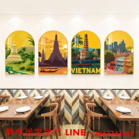 樂享居家生活-泰式風情餐廳掛畫泰國菜館墻壁畫東南亞風格飯店背景墻布置裝飾畫裝飾畫 掛畫 風景畫 壁畫 背景墻畫