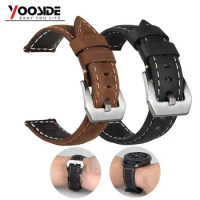 22mm Premium Vintage Soft Handmade Leather Strap Watch Band for Samsung Gear S3 Frontier/S3 Classic SmartWatch