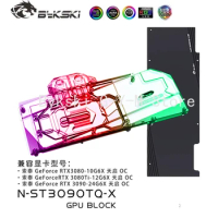 Bykski GPU Water Block For Zotac RTX3080-10G Apocalypse OC Graphics Card, VGA Cooler 5V/ARGB 12V/RGB MB SYNC N-ST3090TQ-X
