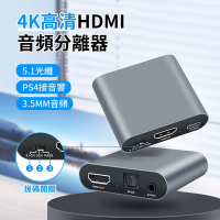 ANTIAN 4K*2K 高清HDMI音頻分離器 7.1光纖+3.5mm音頻轉接器 切換器 螢幕聲音同步器