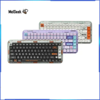 Melgeek Mojo84 Tri Mode Keyboard Wireless Bluetooth Mechanical Keyboard Rgb Backlit Hotswap Gasket Pc Gamer Custom Pc Man Gifts