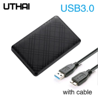 T43 Case Hd Externo USB 3 0 For 2.5 Inch SATA2 3 Hard Drive Box Mobile HDD Case With Cable Support 6TB High Speed HDD Enclosure