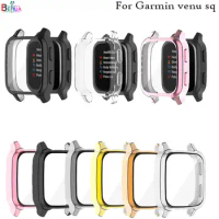 Protection Case For Garmin Venu SQ 2 SQ2 Smart Watch Plating TPU Soft Cover  Full Screen Protector Shell For Garmin Venu Sq Case