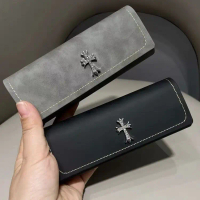 Gothic style glasses box magnetic suction retro cross student pressure resistant portable retro stor