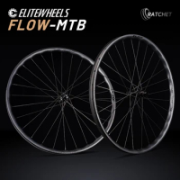ELITEWHEELS 29er FLOW-MTB Wave-Like Carbon Wheelset Rachet System hub Mountain bent M14 hub racing bicycle mountain bike