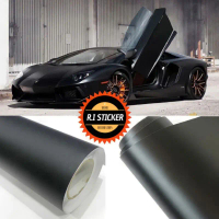 [LEBAR 122CM] Sticker HITAM DOFF Skotlet Mobil Motor Premium Car Wrap Sticker per METER Kendaraan
