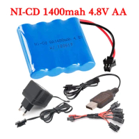 4.8v 1400mAh NI-CD Rechargeable Battery For Rc toys Cars Tanks Robots Boats Guns Electric toys Battery 4.8v Battery for RC Toy