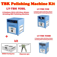 TBK 938M 938 938L 2/4/8 Stations OCA Grinding Mill Polishing Machine Kit For Apple Watch Samsung LSD Screens 500W 750W 1000W