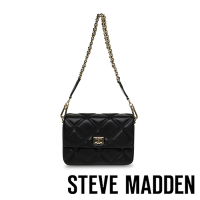 STEVE MADDEN-BROONEY 菱格紋矩形鍊條包-黑色