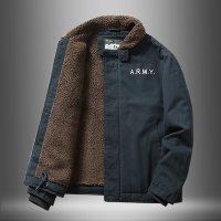 [巴黎精品] 軍裝外套派克服-羊羔毛毛領短款飛行員男夾克3色a1fa8