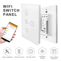 WiFi Smart Ceiling Fan Light Controller Wall Touch Switch for Alexa/Google Home