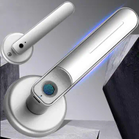 USB Rechargeable Fingerprint Door Lock Handle Anti Theft Smart Home Electric Biometric Keyless Security Entry with 2 Keys